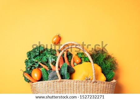 Similar – Image, Stock Photo Kale in basket View from above