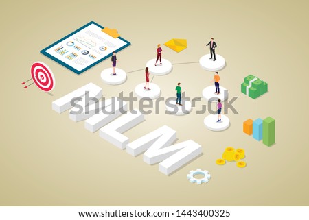 multi-level marketing business concept with team people scheme binary tree concept with money and isometric modern flat style - vector