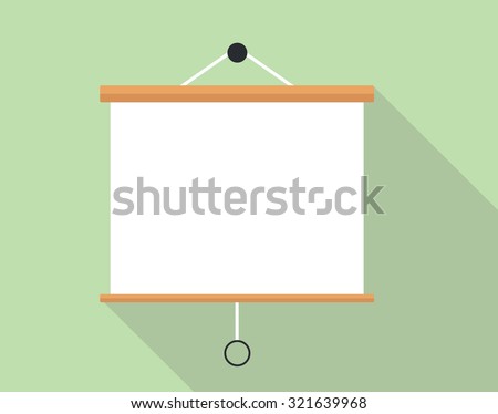 presentation board with white board and wood border vector illustration flat