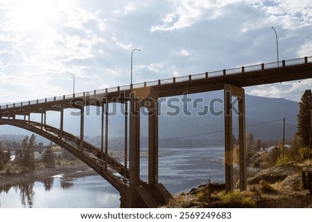 Similar – Image, Stock Photo mountain river with tall cliffs and green plants in a canyon