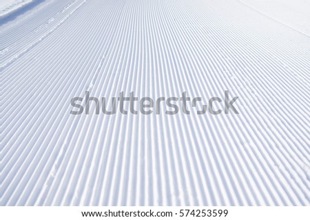 Similar – Image, Stock Photo Piste marking in fresh snow on freshly prepared piste