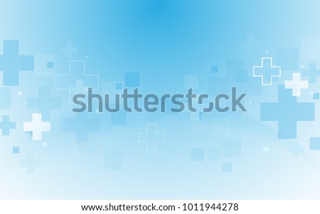 Abstract geometric medical cross shape medicine and science concept background