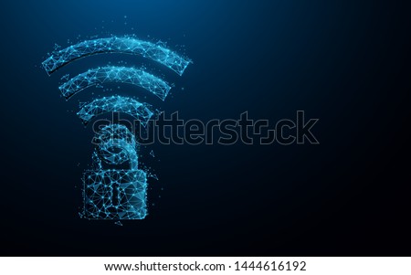 Wifi icon and padlock. Security wifi internet and Private network i concept. VPN - virtual private network