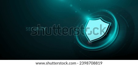 Shield protects and Safe concept. Cyber security privacy. Data protection. Antivirus. Vector illustration