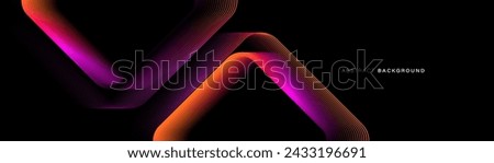 Abstract background with magenta and purple triangle lines. Modern minimal trendy shiny lines pattern horizontal. Vector illustration