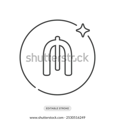 Manat coin icon, Azerbaijan currency symbol on white background - vector illustration