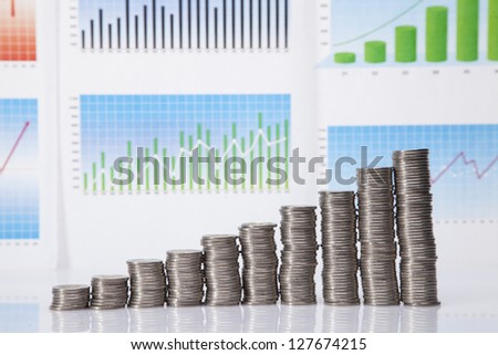 Lot of money! coins isolated on white background