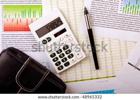 Business concept, bank statement