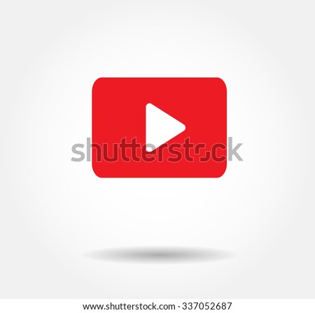 Red Play Vector Logo, JPG, JPEG, EPS Icon Button.youtube Flat Social Media Background Sign Download