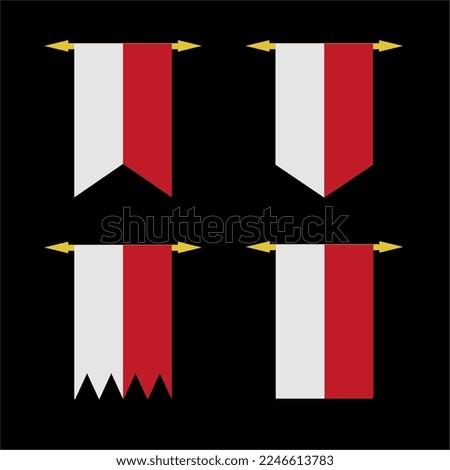 set a indonesian flag vector. very suitable to be used as a picture, book cover.