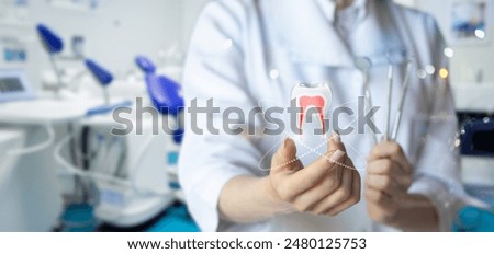 Similar – Image, Stock Photo Blurred dentists with tools