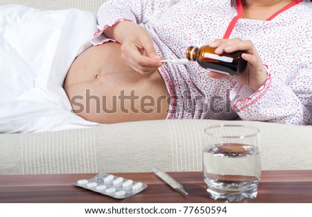Pregnant woman drink cough syrup