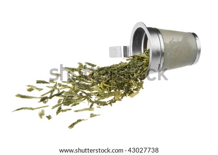 tea filter with tea leafs