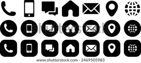 Contact us icon vector. Communication icon set.