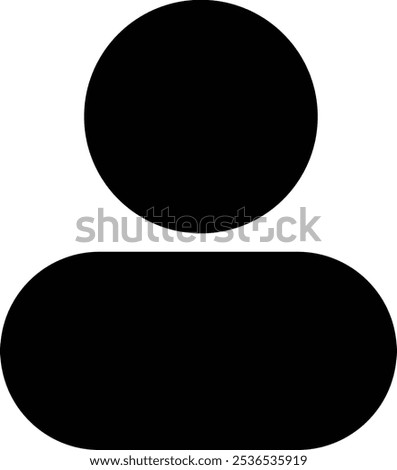 Account Rounded Black FIlled Icon Isolated on White Background