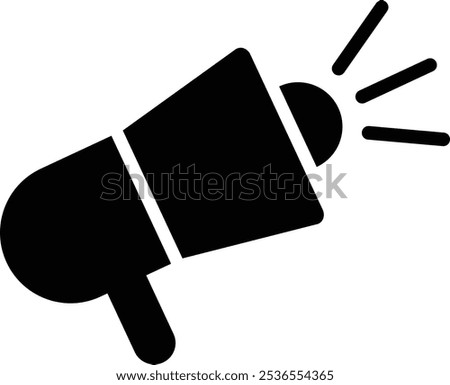 Active Megaphone Speaker Toa Black FIlled Icon Isolated on White Background