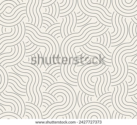 Vector seamless pattern. Repeating geometric elements. Stylish monochrome background design.