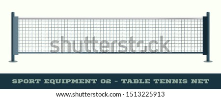 Realistic net for table tennis ping pong vector illustration isolated on white background.