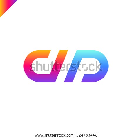Letter D and letter P logo. pd, dp initial icon letter logotype