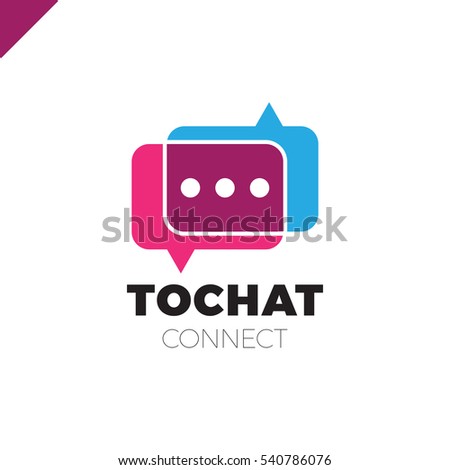 Mini Chat Logo. Bubble and three dots