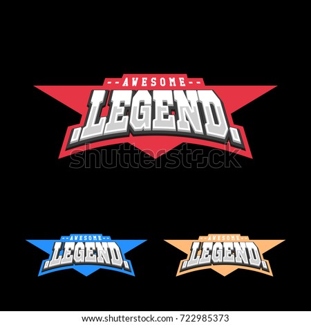 Sport retro lettering oo emblem. Legend t-shirt design template