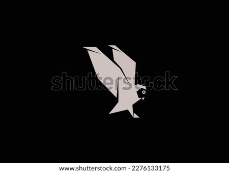 Owl Origami Logo. line simple polygon owl fly logo design vector graphic symbol icon illustration creative idea