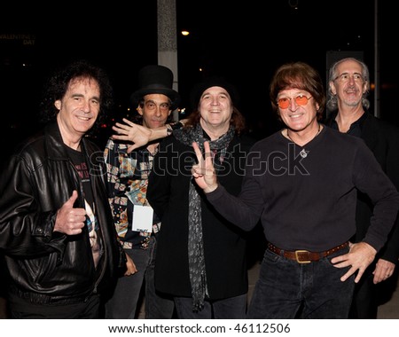 STUDIO CITY, CA - JAN 28: Tim Piper (2nd R) & band attends John Lennon last concert Just Imagine starring Tim Piper as John Lennon on January 28, 2009 in Studio City, California.