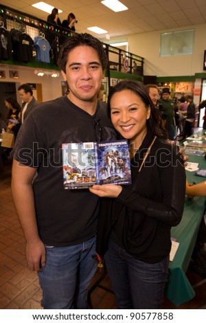 BURBANK - DEC 10: Sumalee Montano (R) & Guest attends Transformers Prime: Darkness Rising DVD Signing. December 10, 2011 in Burbank, CA