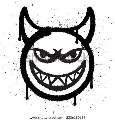 Similar – Image, Stock Photo funny ghost, grafitti on a house wall, format filling