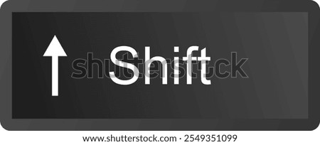 Shift computer key button on white background. Shift button symbol. shift key sign.Eps 10