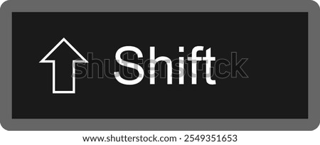 Shift computer key button on white background. Shift button symbol. shift key sign.Eps 10