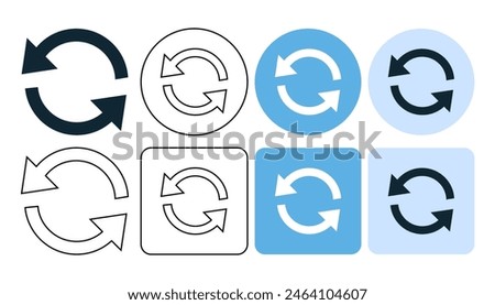 update, rotate, Arrow rotation circle, circular arrow icon, loop, refresh, reset icon symbol ui and ux design, glyphs and stroke line icon