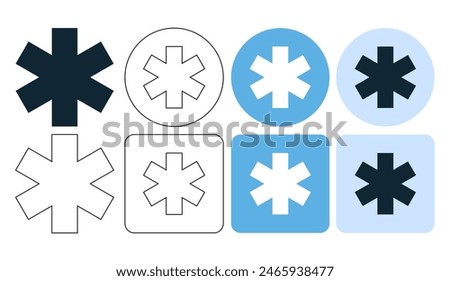 paramedic, medical, urgency, ambulance, ems alert icon sign symbol ui and ux design, glyphs and stroke line icon