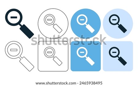 zoom out, magnifying glass minus, minim size bare size, scale tool icon sign symbol ui and ux design, glyphs and stroke line icon