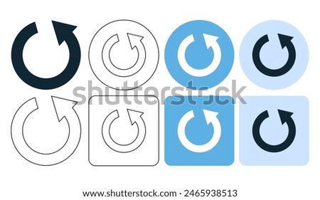 rotate, refresh, reload, restart playback icon sign symbol ui and ux design, glyphs and stroke line icon