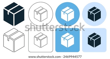 closed package, parcel box, cardboard box, gift box, deliver, shipping, sign icon symbol ui and ux design, glyphs and stroke line icon