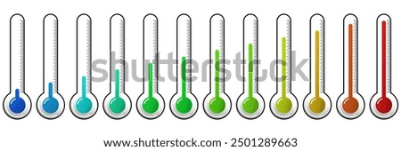 Thermometer climate control, weather change Temperature measurement. icon symbol