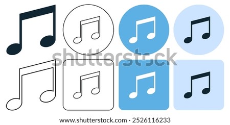 beam notes music key note vector pictogram sign icon symbol ui and ux design, glyphs and stroke line