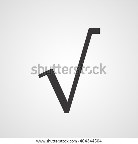 square root symbol, vector icon