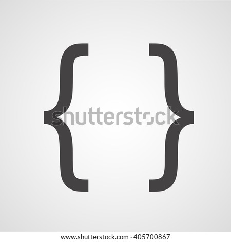 Left and right curly bracket sign icon
symbol