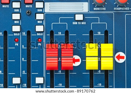 Colorful key of music control panel