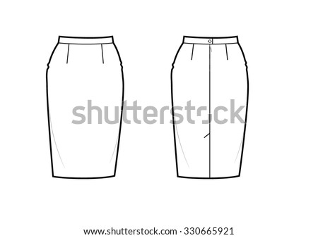 Skirt Pencil Sketch Stock Vector Illustration 330665921 : Shutterstock
