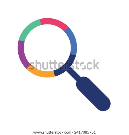 Search icon or magnifying glass vector illustration
