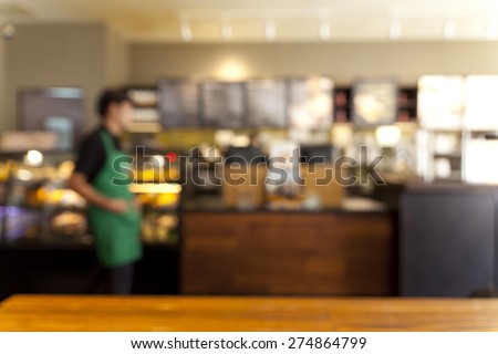 Blurred background ,Coffee shop blur background