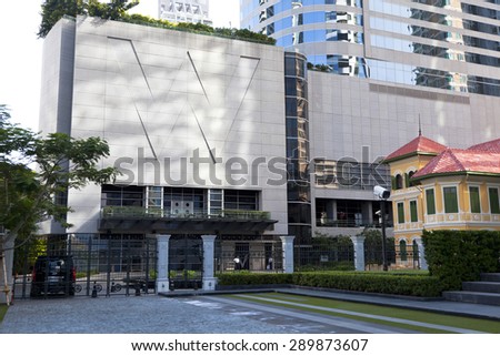 BANGKOK, THAILAND - JUNE 10  : W of the W Hotel in Bangkok,Thailand on June 10,2015. This W Hotel on Sathorn Road is the first W Hotel in Bangkok,Thailand.