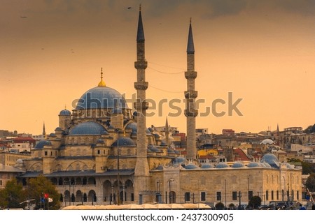 Similar – Foto Bild Yeni Cami am Goldenen Horn in Istanbul im Morgennebel