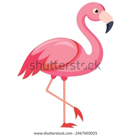 Cute Pink Flamingo On White Background Summer Love Cute Flamingo Couple