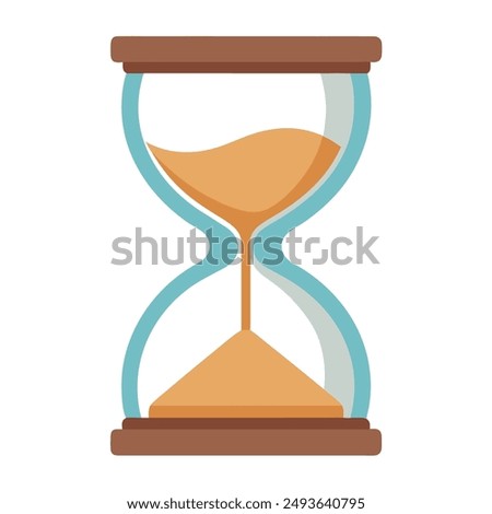 Glass Timer Sand Clock Timer Isolated On White Background