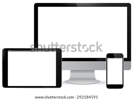 Computer Screens Vector illustration.