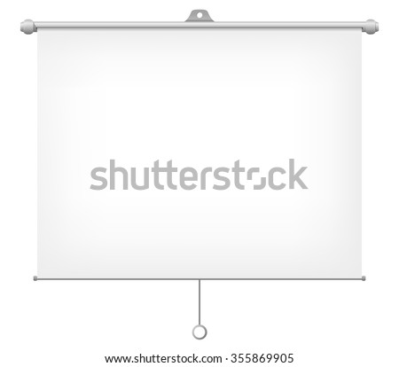 Projection Screen Vector Illustration.
